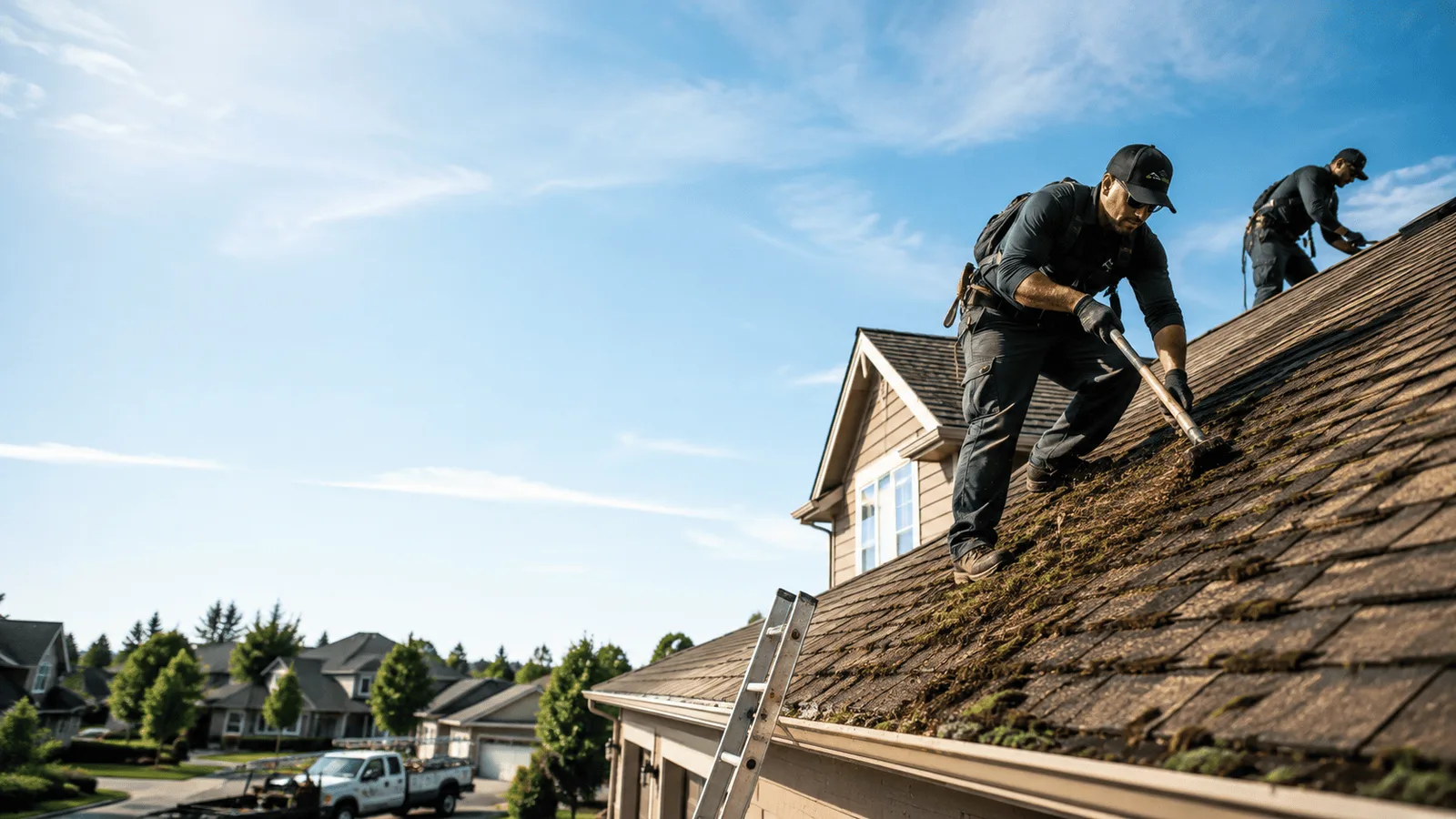 Roof Moss Removal in Liverpool, IL near me
